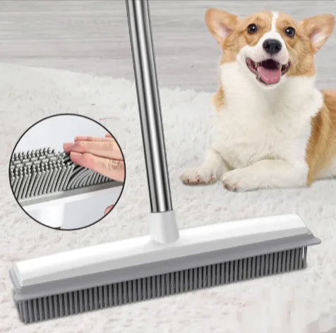 Pet Hair Remover Rubber Broom